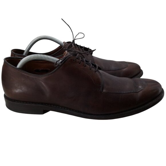 Allen Edmonds Delray Brown Leather Lace Up Oxfords Size 11 Loafers Split Toe - Picture 12 of 14